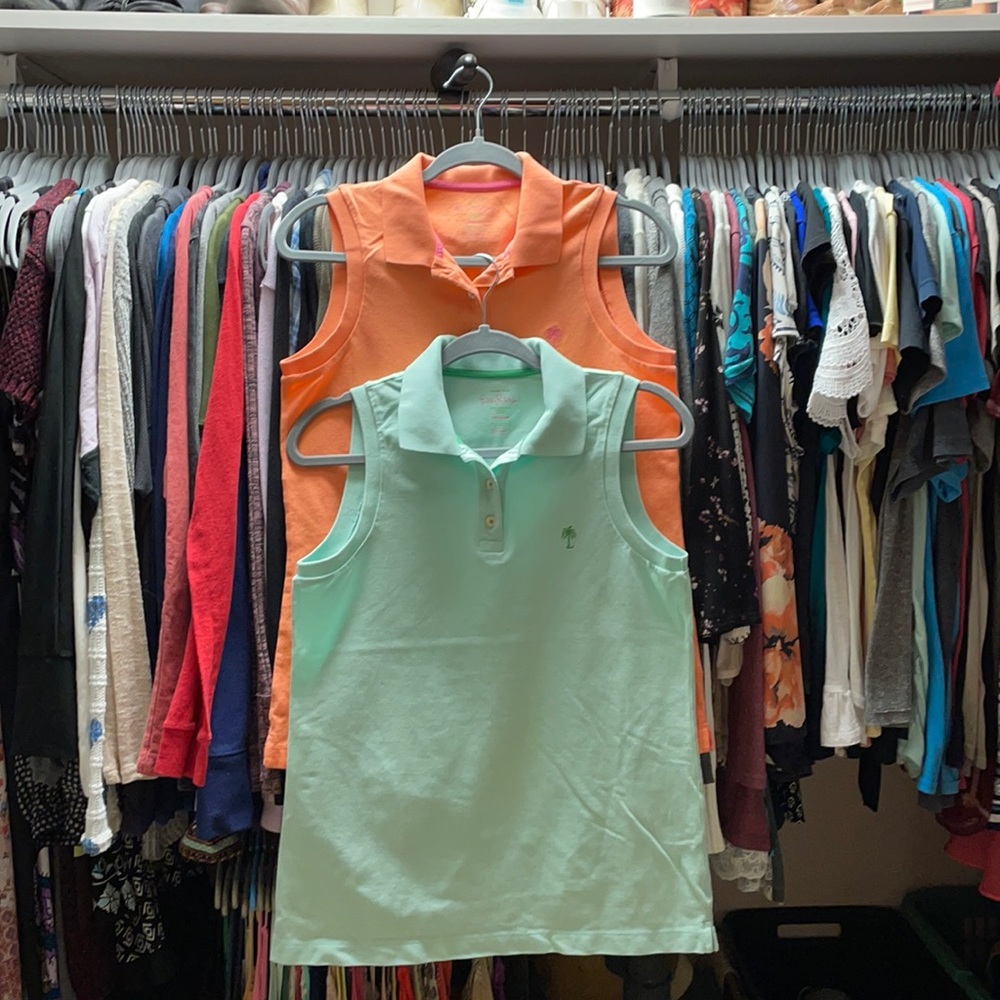 Bundle of 2 Lilly Pulitzer collared tank tops